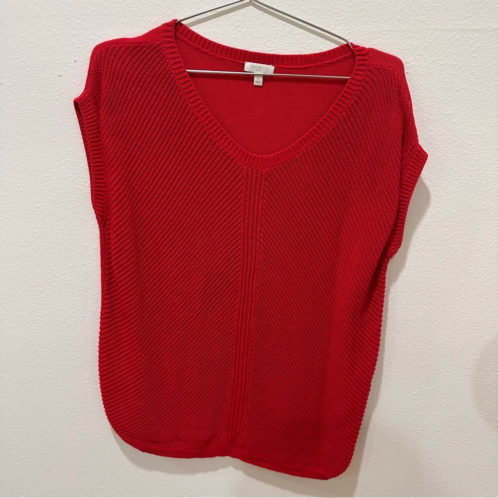 Talbots Sleeveless Ribbed Sweater Size S